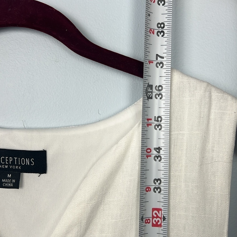 Perceptions New York Medium color blocked stripes linen blend sleeveless dress - Picture 7 of 8